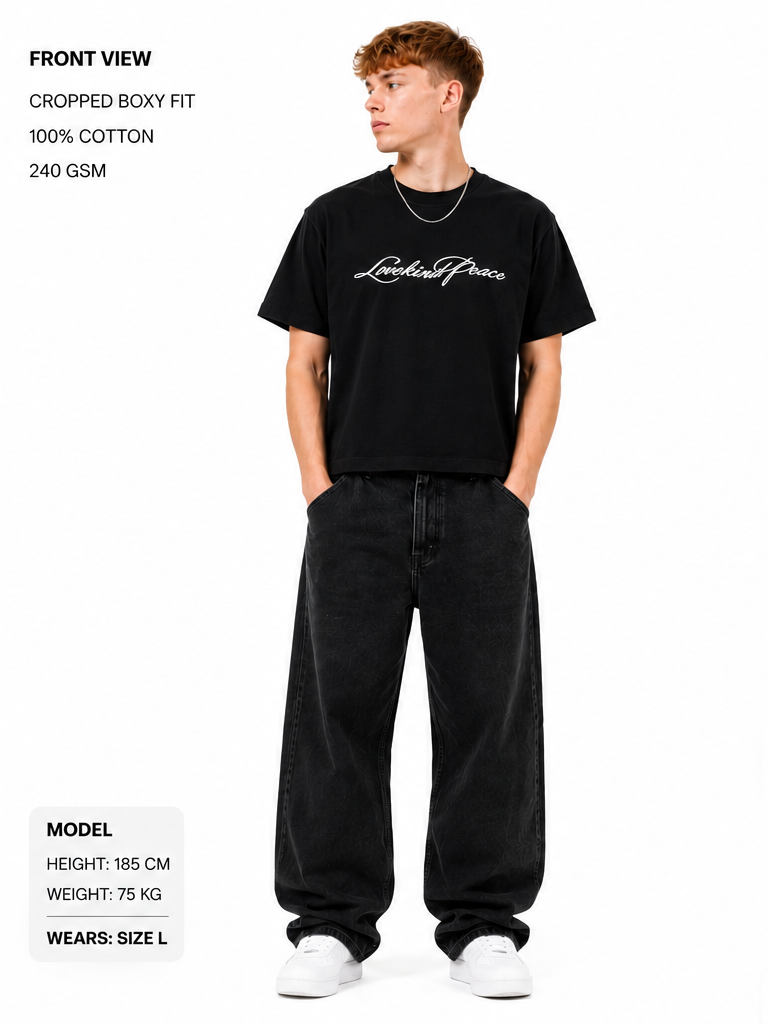 Cevarinzo- Cropped Boxy Tshirt